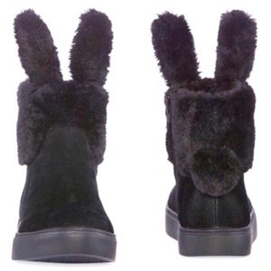 Women’s black bunny boots